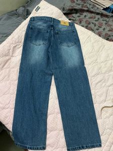 Classic Blue Wash Straight Leg Jeans