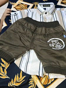 Boy's Striped Shirt &amp; Calvin Klein Pants Set