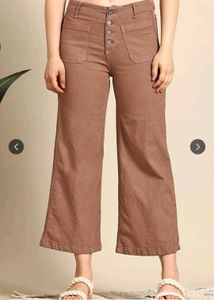 Stylish Wide-Leg Button-Front Pants