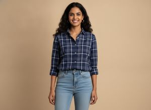 Classic Blue Plaid Women’s Shirt