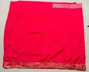 Vibrant Pink Embroidered Saree with Blouse