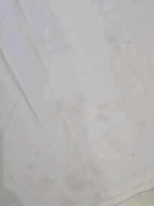 White Kurta with Blue Embroidery