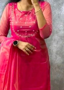 Elegant Pink Kurta Set with Dupatta