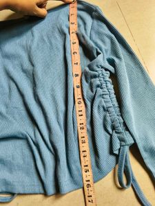 Korean Ruched Long Sleeve Top