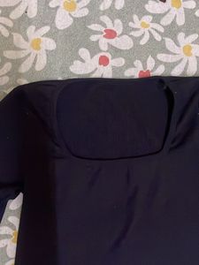 Simple Navy Long Sleeve Top