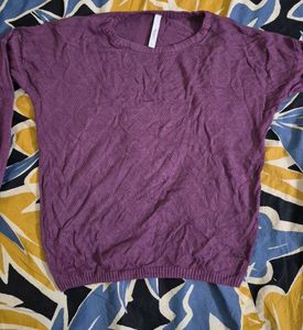 Pepe Jeans Purple Knit Sweater