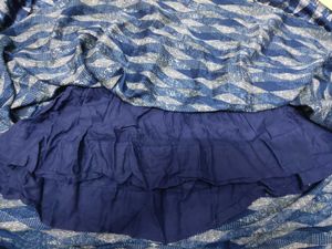 Blue Geometric Print Ethnic Skirt
