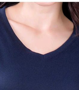 Classic Navy Blue V-Neck T-Shirt