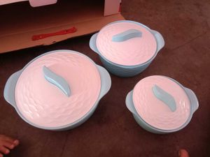 Set Of 3  Khana Rakhne Ka Dbba Sea Green Colour