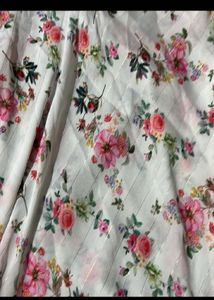 Floral Print Spaghetti Strap Gown