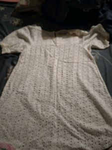 Chic White Eyelet Dress
