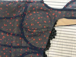 Floral Mesh Corset Top
