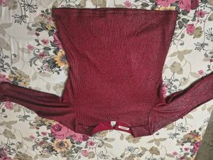 Sparkly Red Long Sleeve Top
