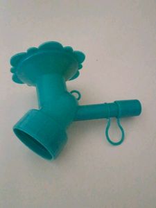 Teal Flower Shower Head Holder