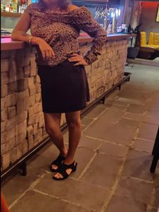 Leopard Print One Shoulder Top