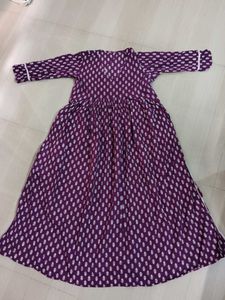 Elegant Purple Block Print Kurta