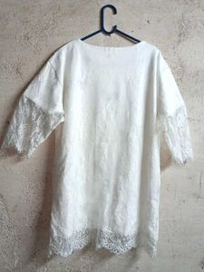 White Lace Sleeve "Just Be Me" Top
