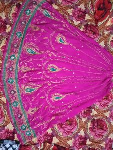 Vibrant Pink Embroidered Ethnic Skirt