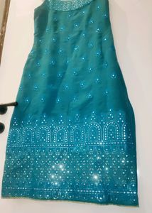 Sleeveless sky blue gorgeous Kurta | Used once
