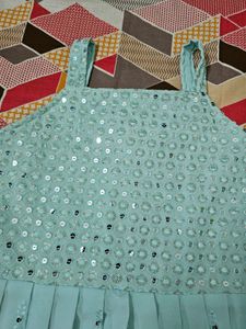 Beautiful Sky Blue Ethnic Gown for Sale ✨