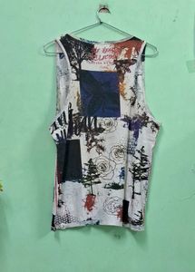 Men's Graphic Print Sleeveless T-Shirt