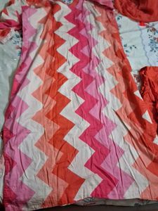 Vibrant Zigzag Kurta Set