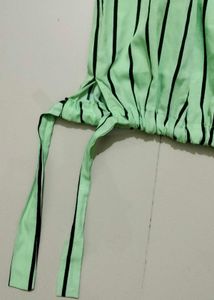 Striped Ruffle Sleeve Top