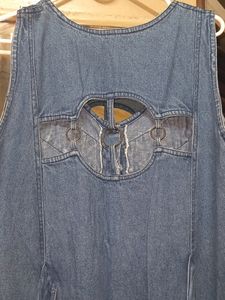 Denim Full Length One Piece Dress