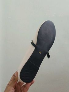 SHEIN White Mary Jane Flats