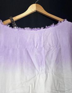 Ombre Dress In Lilac And White( M Size)