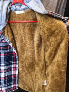 Women  Plaid Hooded Flannel Jacket