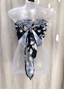 I. Floral Print Halter Top