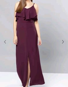 Purple Ruffle Maxi Dress