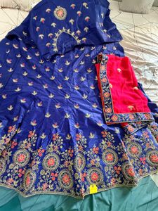 Brand New Embroidered Unstitched Banarasi Lehenga