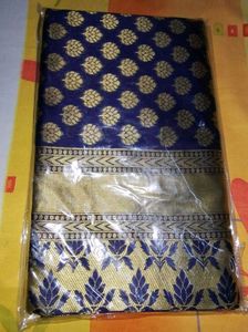 New Half Zari Buta Saree