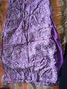 Purple Floral Print Kurta