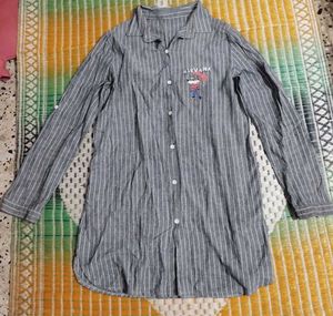 Striped Nirvana Button-Up Shirt