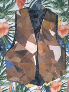 Vintage Leather Patchwork Vest