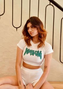 BONKERS CORNER white crop top