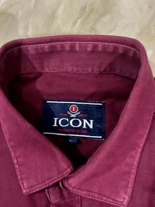 Maroon Men's Casual Shirt
