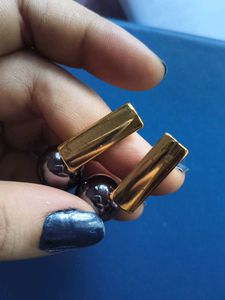 Gold &amp; Pearl Earrings