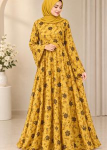Elegant Yellow Floral Maxi Dress