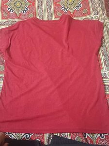 Red Basic Round Neck T-Shirt