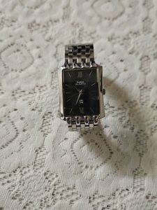 Classic Black Dial Stainless Steel Watch