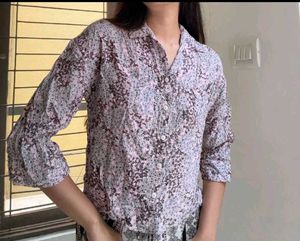 Floral Print Button-Down Shirt