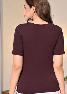 Stylish V-Neck Ruched Top