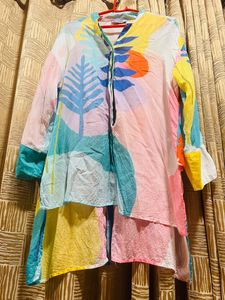Colorful Back Long Top