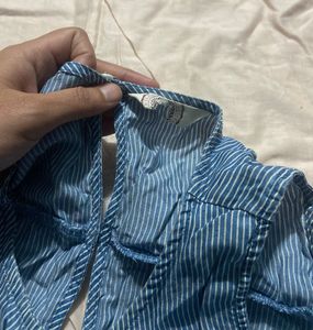 Cute Blue Striped Dress