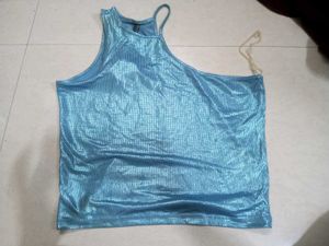 Sparkly Halter Neck Crop Top