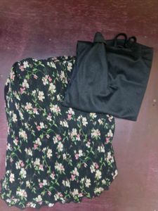 FIG Black Floral Maxi Dress